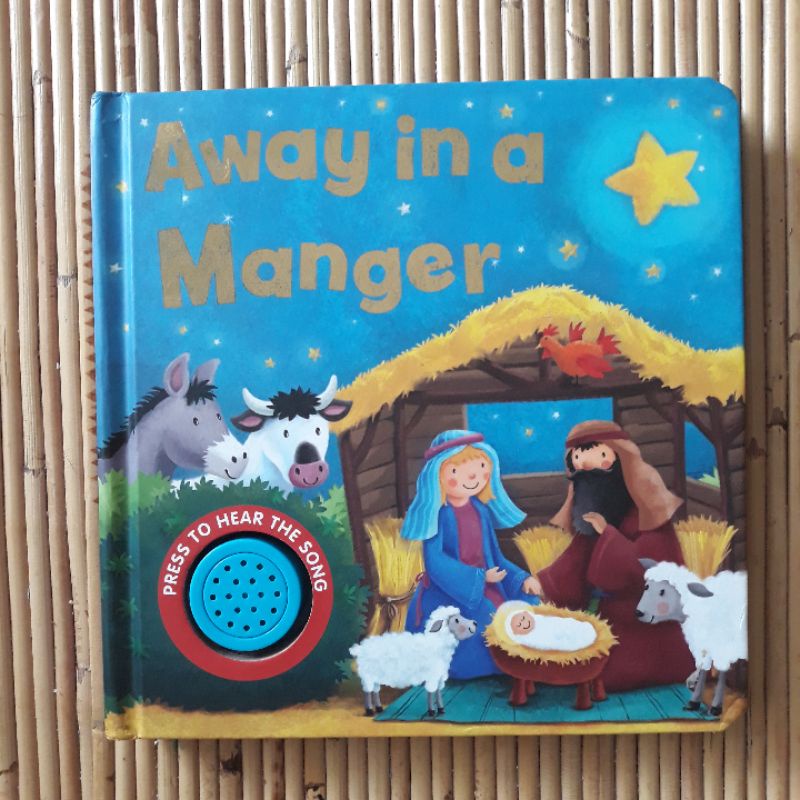 Sound Book Away In A Manger Board Book (new) Nativity Christmas Activity Natal Noel Adventivity Caro
