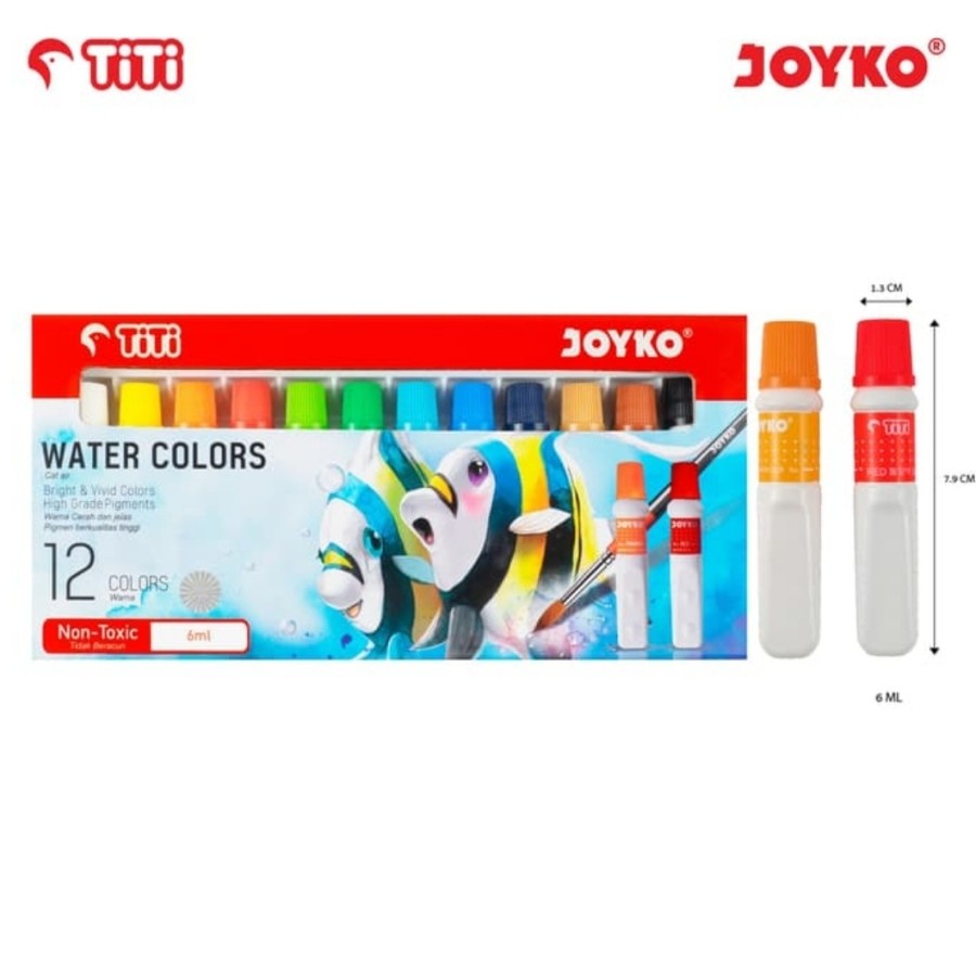

Water Color Joyko TiTi WAC-6ML-12C / Cat Air 12 Warna