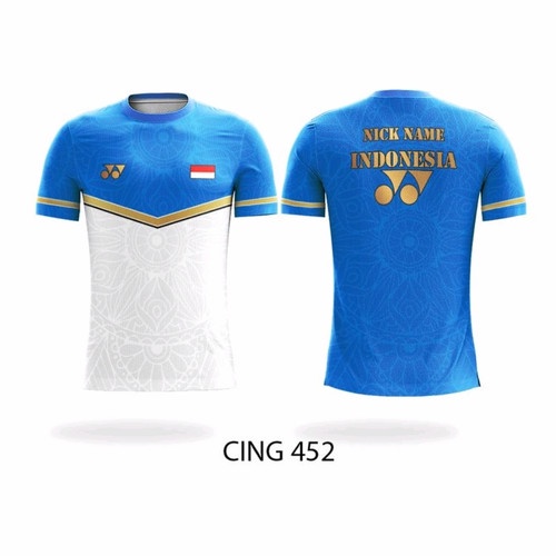 Kaos Baju Jersey Bulutangkis Badminton Desain Custom