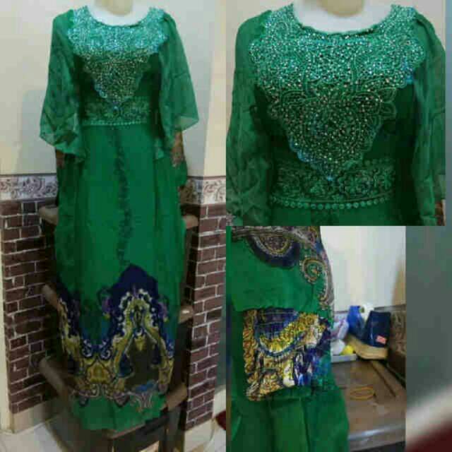 Gamis ButterFly Import, Bahan Crepe lapis Furing , LD100, pjg 128, tangan jahit karet kerut Full