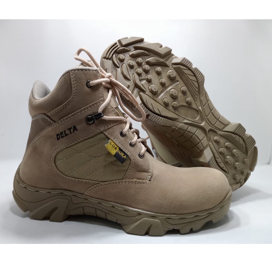 Sepatu Safety Boots Abu JATAH SATLINMAS Terbaru 2023 Safety ujung besi