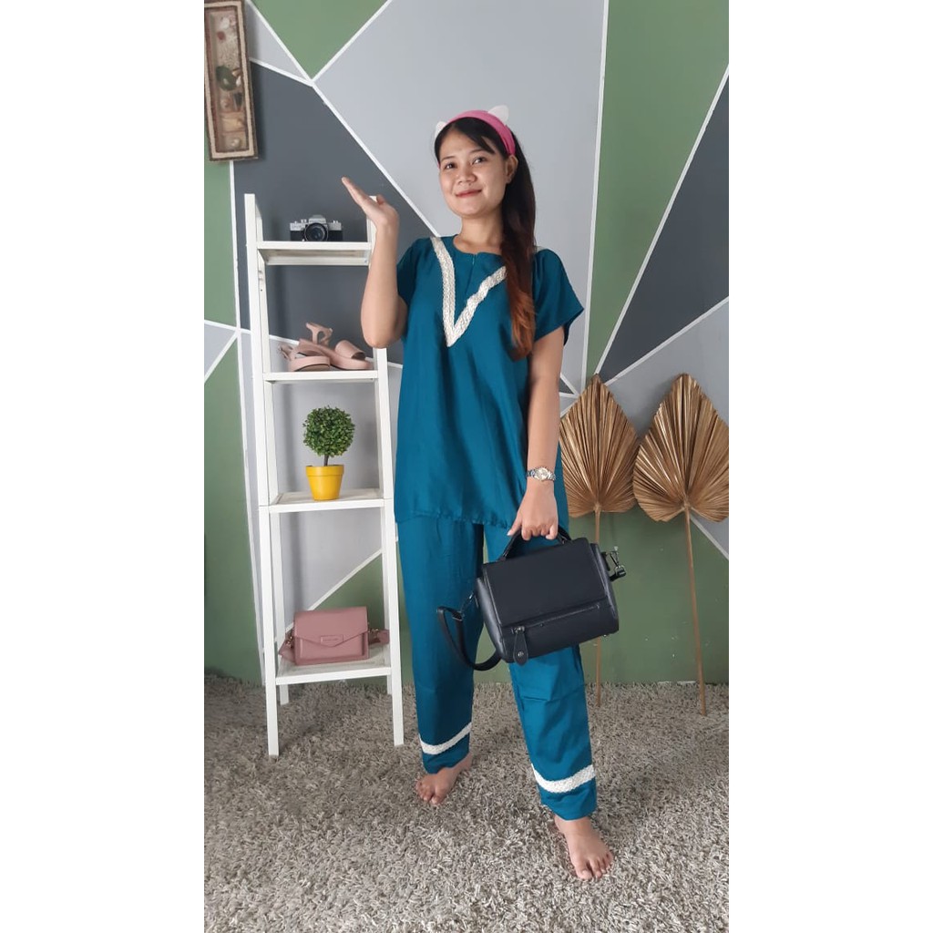 Home Set Baju Tidur Setelan Ibu Menyusui Murah Adem Cantik Dan Kekinian