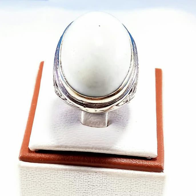 Promo Cincin Batu Akik Natural Giok Sojol Putih Hercules Termurah - 7 Special