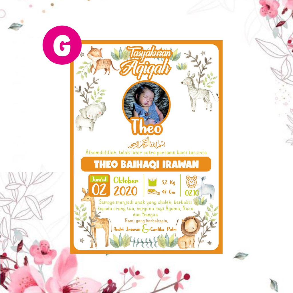STIKER AQIQAH STIKER TASYAKURAN AQIQAH STIKER AQIQAH CUSTOM CETAK STIKER TASYAKURAN AQIQOH-G