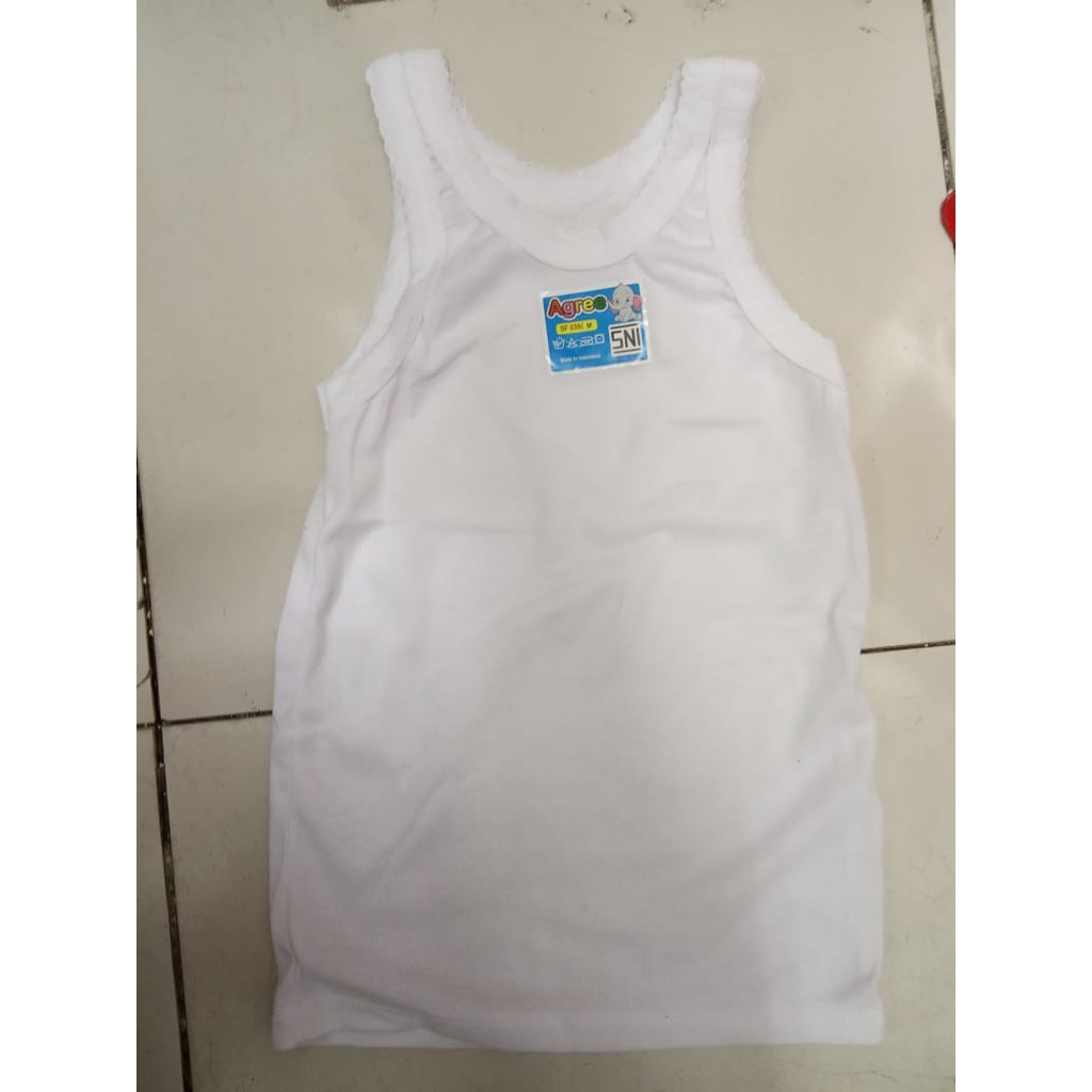 Singlet Anak Bahan Katun Dan Lembut 3 - 12 tahun/ Singlet Dalaman anak Unisex Orisinil