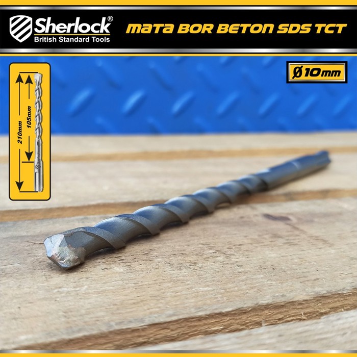 Mata Bor Beton SDS Material TCT / Sherlock Panjang 210 mm x Diameter 10 mm