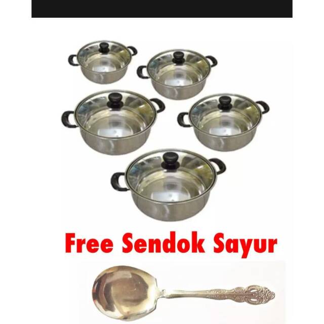 set panci kingko Gratis sendok sayur