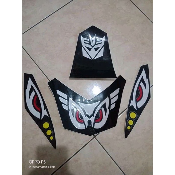 set stiker lampu depan belakang Mio M3