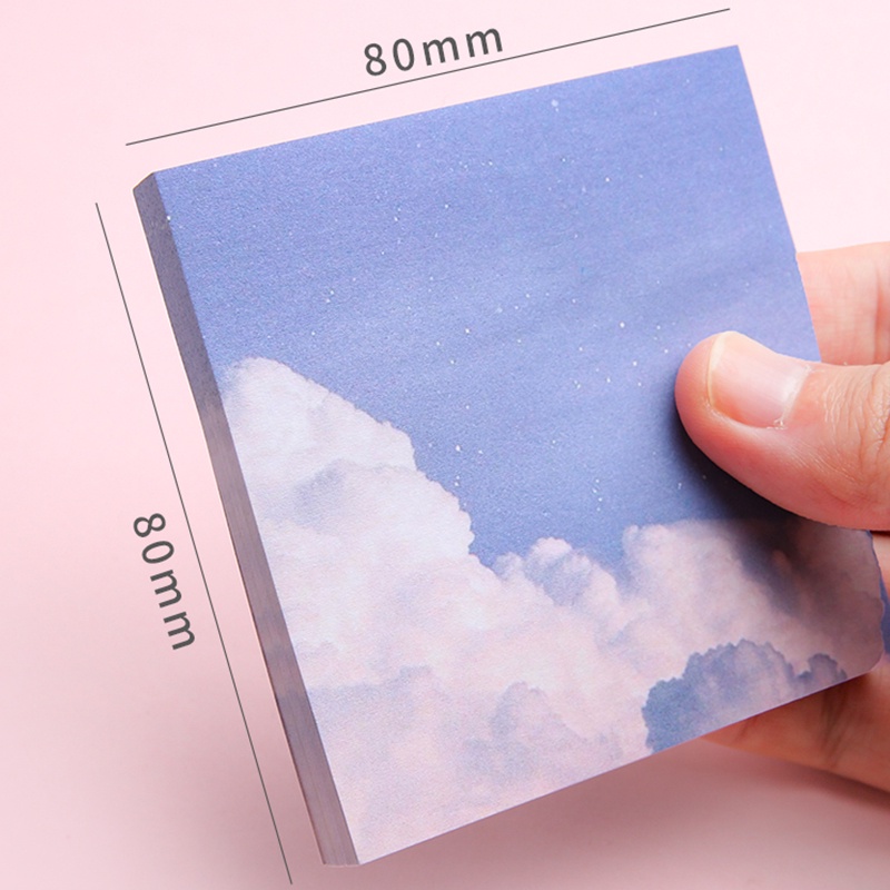 80 Sheets Korean Oil Painting Sticky Notes Memo Pad Notepad