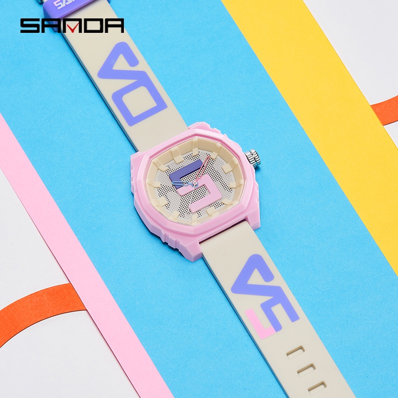 SANDA 3206 Jam Tangan Pria Wanita Analog Tali Rubber Anti Air WATCHKITE WKOS