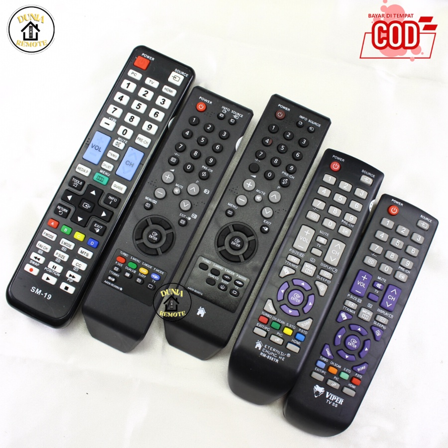 Remot Remote TV SAMSUNG Tabung Slim Flat series tanpa setting