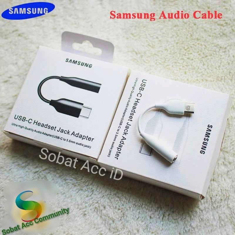 Splitter SAMSUNG Type C /Sambungan Headset to Aux Samsung Type C S20 fe A80 M31 Note 10 Note 20