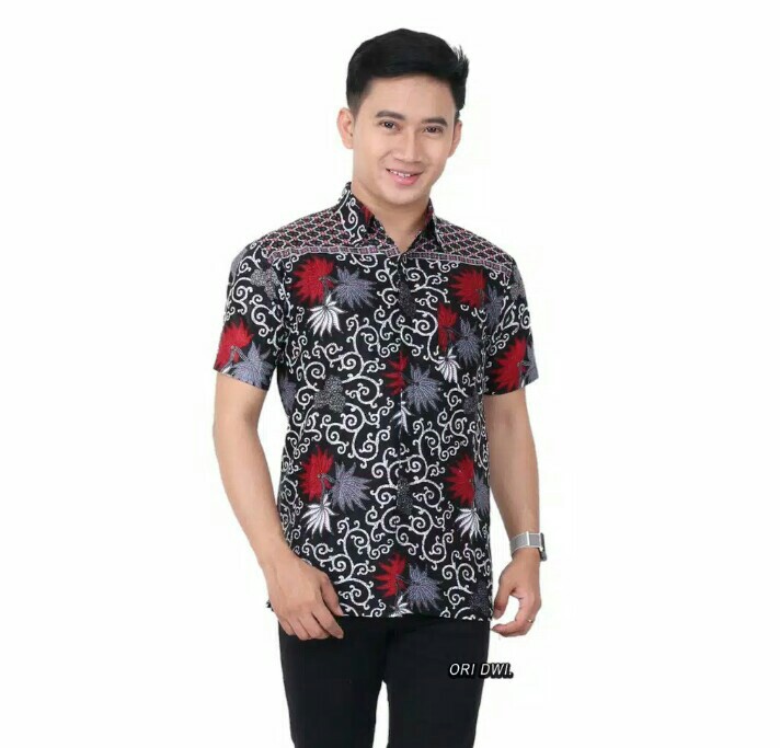Asifa Batik Hrb026 Kenongo Kemeja Tosca Pendek Pekalongan Padi M L Xl Sogan Tulis Halus Kemeja Batik
