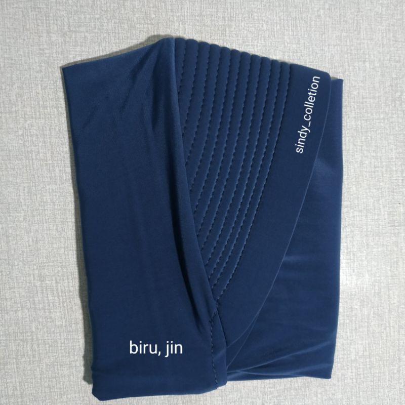hijab sporty/bergo terbaru/hijab harian/hijab instan-Biru jin