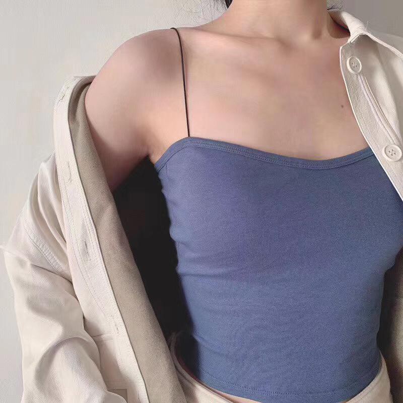 Tank Top Bra / Inner Kaos Tangtop Korean Tanktop Polos Elastis-2