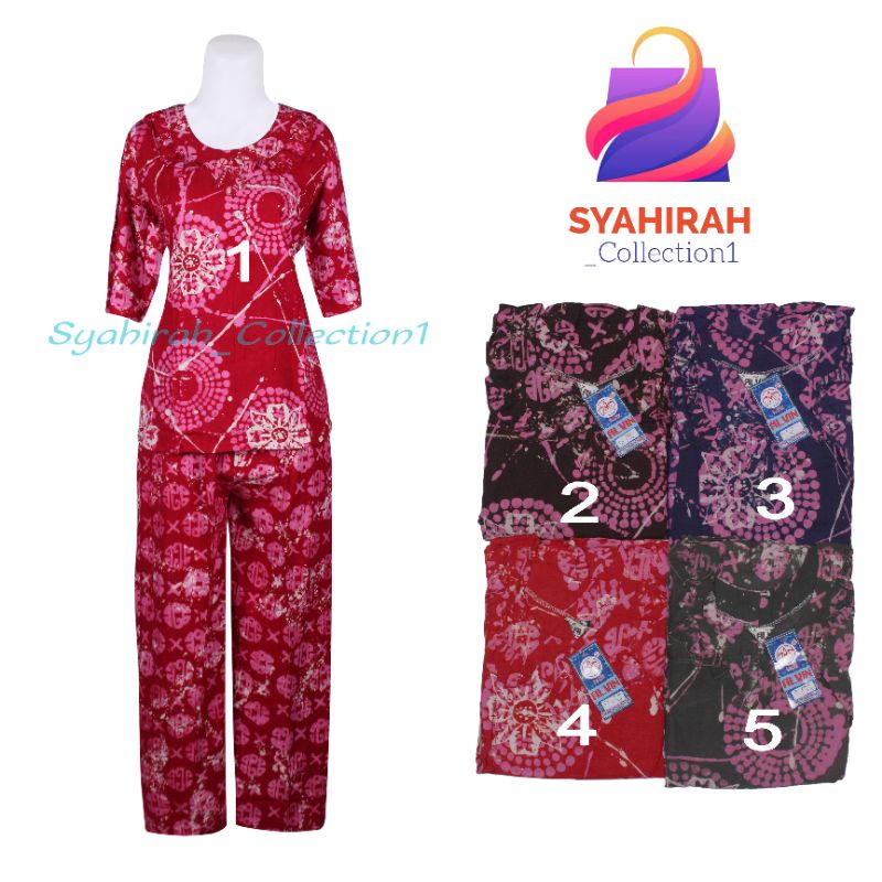 BAJU TIDUR WANITA BATIK ALVIN CP ABG TANGAN 3/4