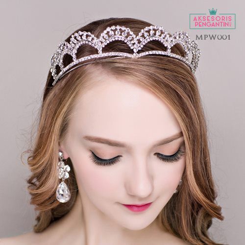 [PRODUK FAVORIT] MAHKOTA PENGANTIN AKSESORIS WANITA CROWN WEDDING MPW001