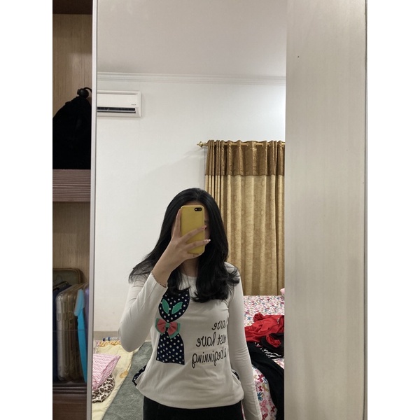 baju lengan panjang / shirt / preloved / baju kucing / cat