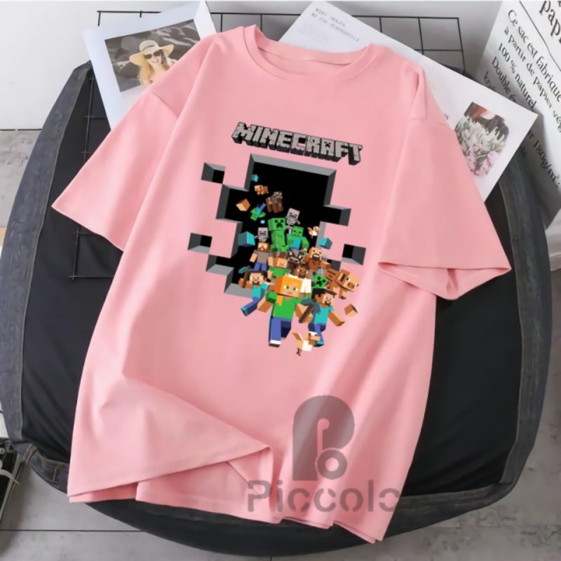 baju kaos anak minicraf bahan premium (free nama)