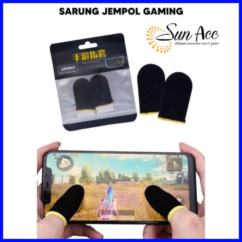 SARUNG JARI JEMPOL GAMER ANTI KERINGAT / BASAH GAME PUBG MOBILE LEGEND SEPASANG 2PCS