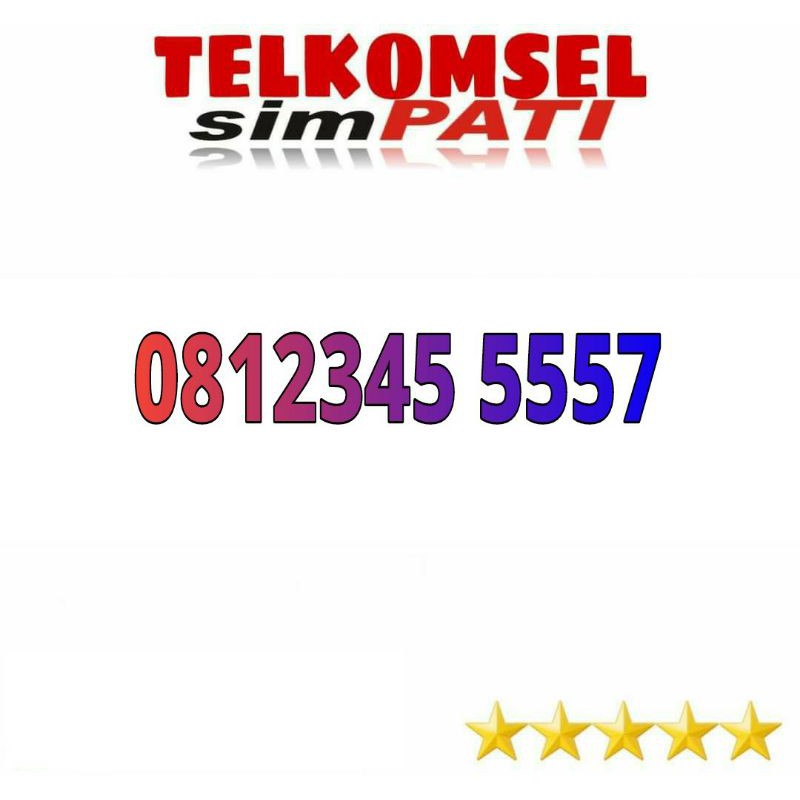 Simpati 11 digit 0812345 5557