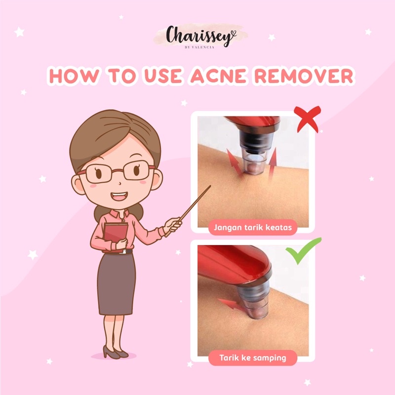 Acne Remover Charissey / mesin penghilang komedo wajah pipi dagu hidung