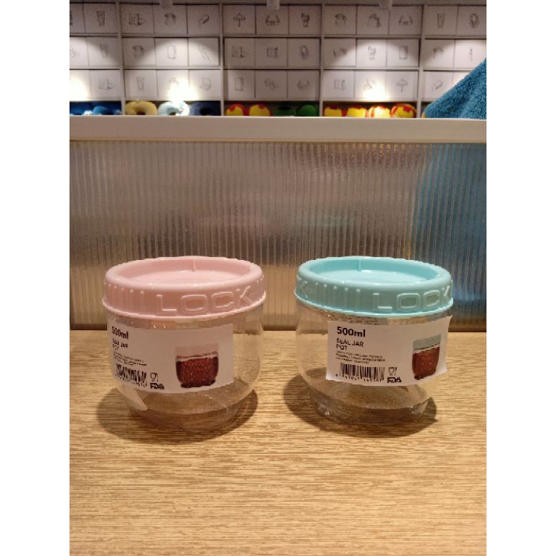 Miniso Seal Jar toples plastik toples makanan 500ml toples makanan 1000ml