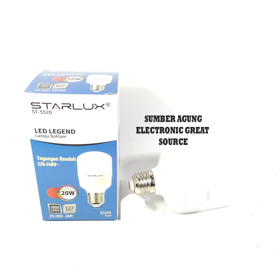 Lampu LED Legend Starlux 20W Tabung ST5520 2000Lumens E27 Putih 6500K