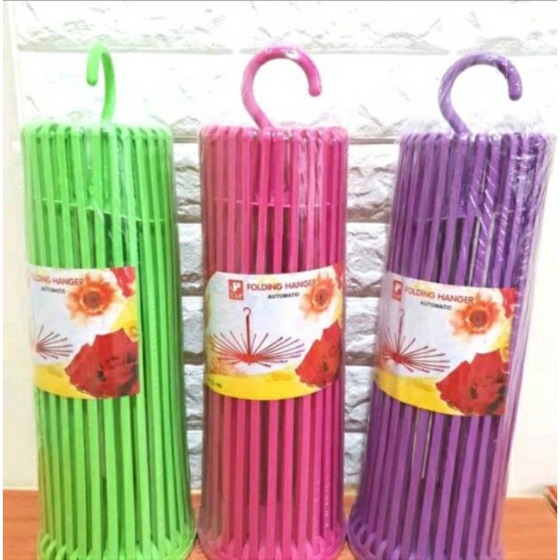 HANGER FOLDING PLASTIK 20, 30 STIK/HANGER BAJU BAYI/GANTUNGAN PUTER