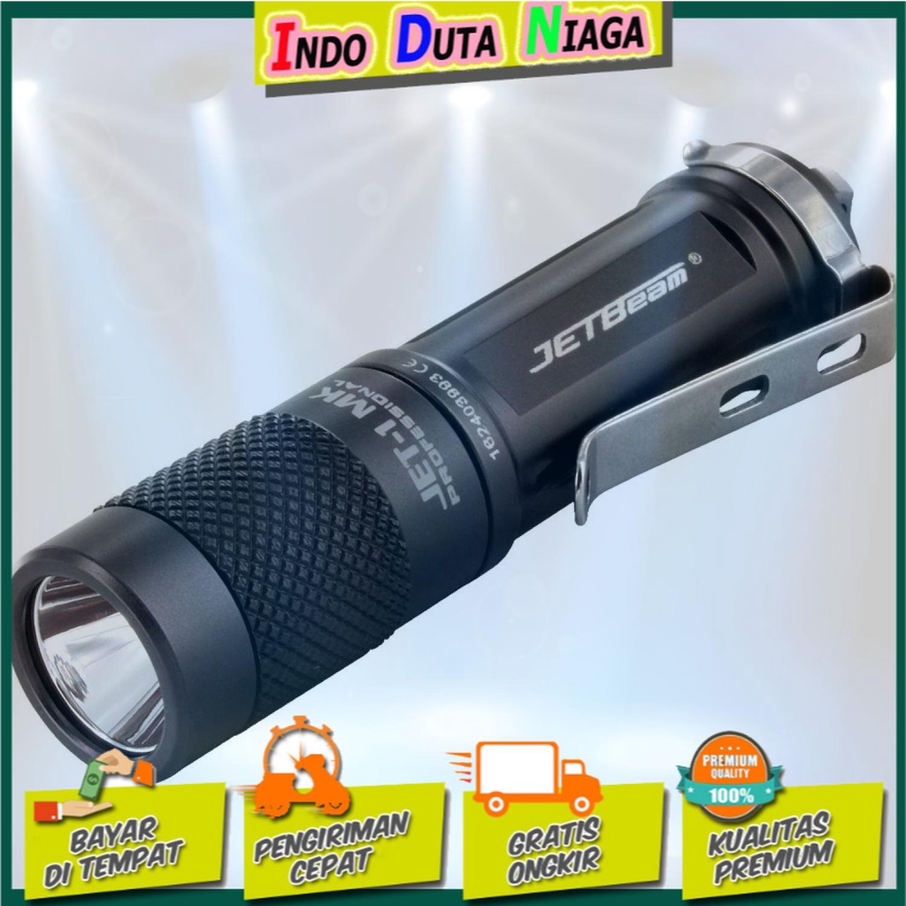 IDN TOOLS - JETBeam Jet-1 MK Tiny Flashlight Senter LED CREE XP-G2 480 Lumens