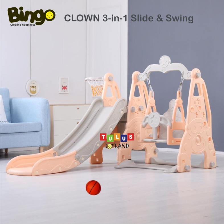 Perosotan Ayunan Bingo CLOWN / KUB 3in1 Slide Swing Basket 3 in 1 Mainan Anak Murah