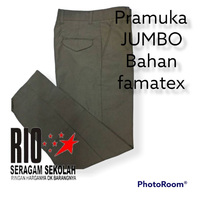 CELANA PRAMUKA SMA BIG SIZE PANJANG FAMATEX RIO CELANA FORMAL CELANA PRAMUKA PENGGALANG PENEGAK JUMBO, CELANA PRAMUKA JUMBO, JUMBO, CELANA PRAMUKA BIGSIZE, CELANA SEKOLAH, CELANA SERAGAM SEKOLAH PRAMUKA, CELANA PRAMUKA PRIA, CELANA SERAGAM PRAMUKA JUMBO