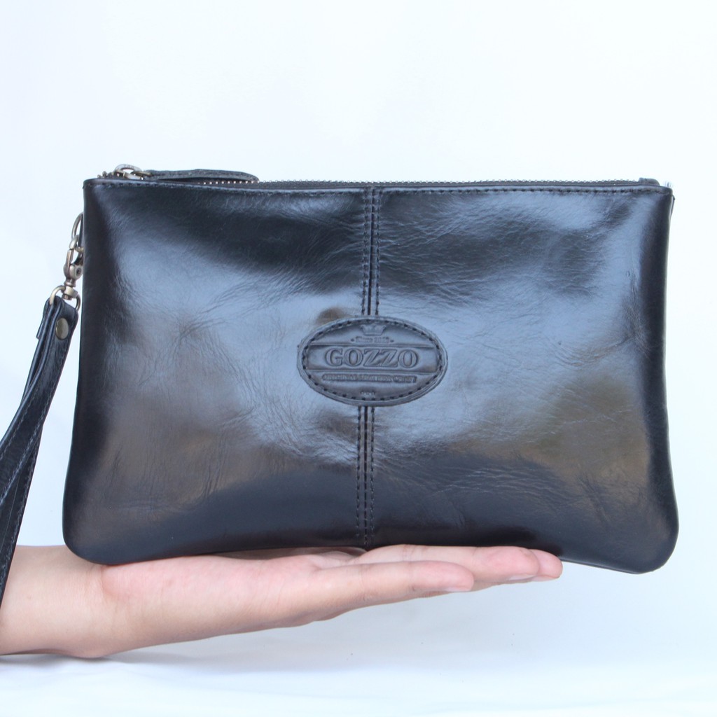 TAS KULIT POUCH PRIA WANITA MALIKA / FREE GRAVIR NAMA