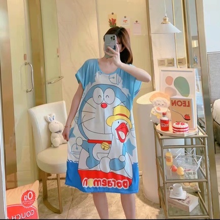 (Hello Girl)SY04 Baju Tidur Wanita Dress Tidur Oversize Import