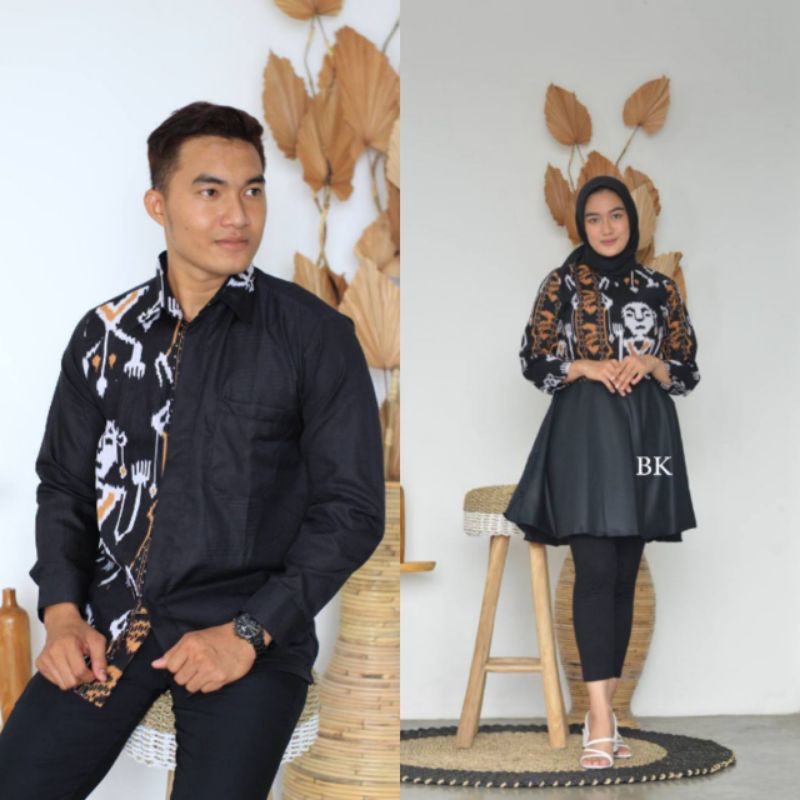 cod -- couple batik motif  toraja batik kampus/ batik busui/ couple batik busui