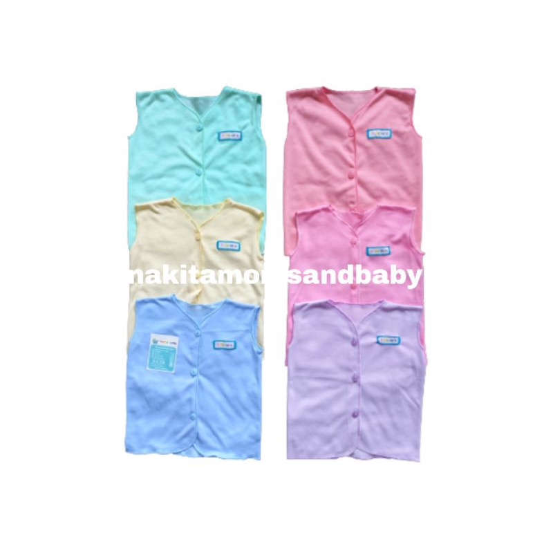 Baju Bayi Polos Lengan Kutung NB SNI 6 pcs promo 9.9