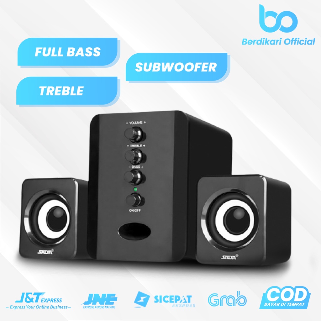 Speaker Laptop Portable Bluetooth Stereo 2.1 Super BASS &amp; Jernih