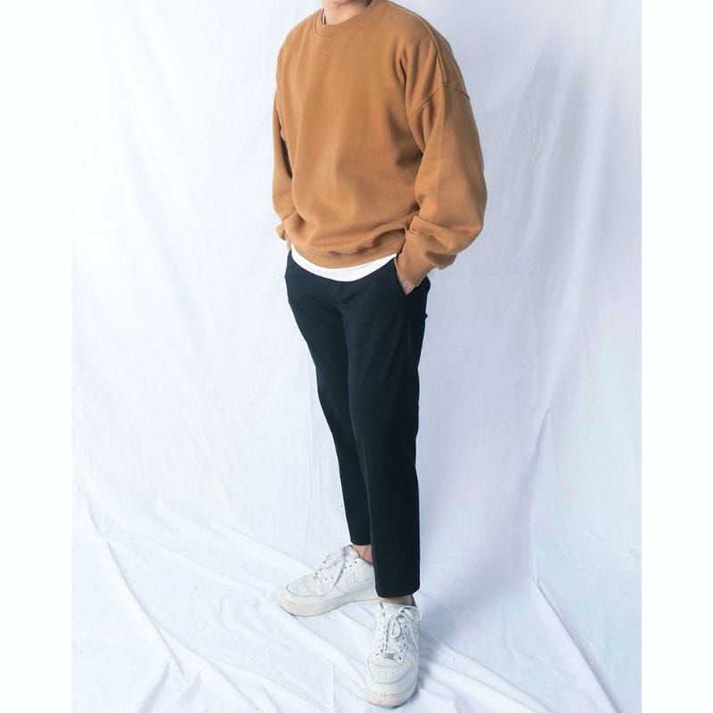 SWEATER POLOS UKURAN OVERSIZE M-XXL | CREWNECK PREMIUM POLOS UNISEX PRIA