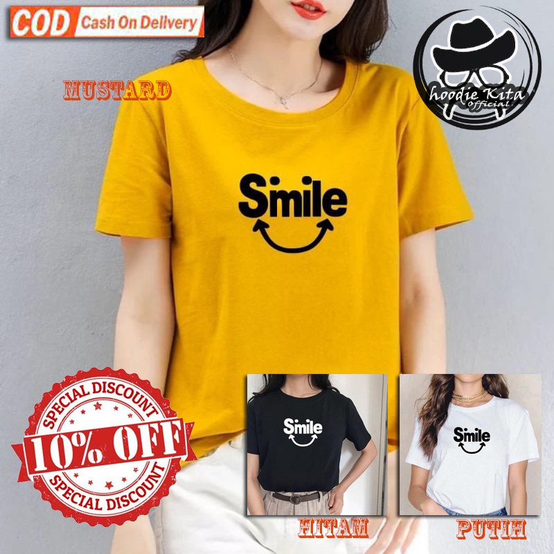 Kaos Wanita O'NECK SMILE Spandex Premium / Kaos Wanita / Kaos Wanita Lengan Pendek  / Kaos Wanita Im
