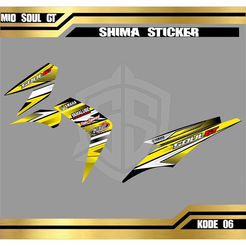 [COD] Stiker MIO SOUL GT Striping MIO SOUL GT Motor YAMAHA Sticker Variasi Racing 06 - 10