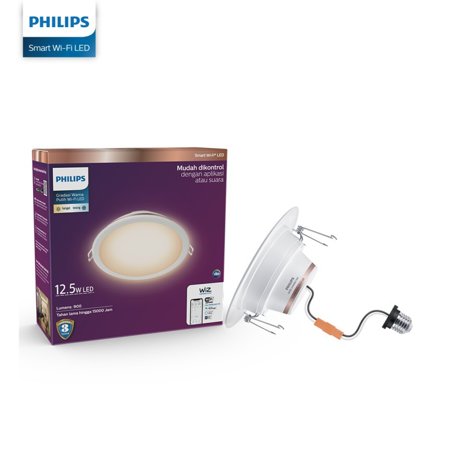 Philips Smart Wifi LED Downlight 12.5W - Tunable White (Putih)