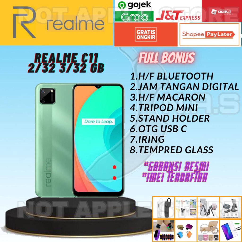 REALME C11 RAM 2/32GB 3/32GB NEW BARU GARANSI RESMI