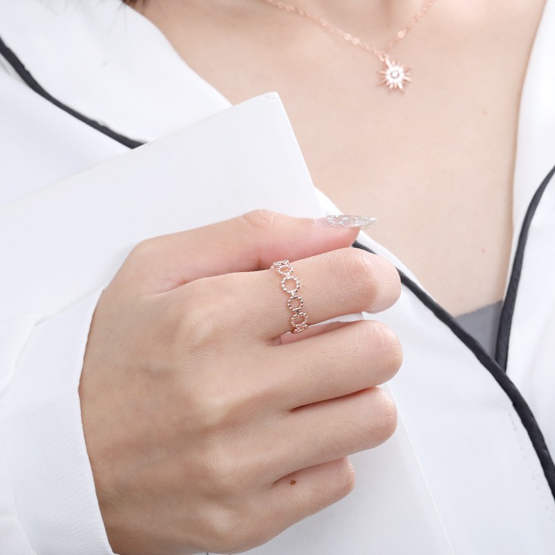 Cincin Perak Wanita Pria Couple Asli S 925 Lapis Rhodium Cocok Kawin Nikah tunangan hadiah RS031