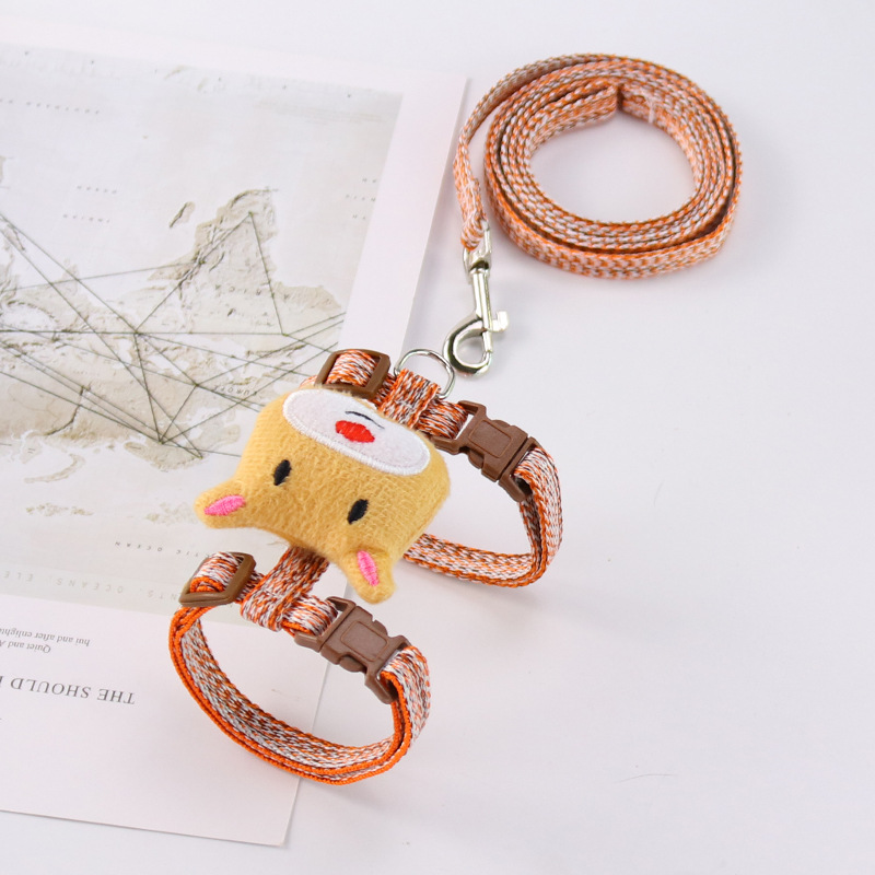 ★〓YUFeiPet〓★ Cat Leash Multicolor Dog Dog I-shaped Traction Rope  with Pet Dolls Dog Leash Cat Leash Cat Accessories Dog Accessories