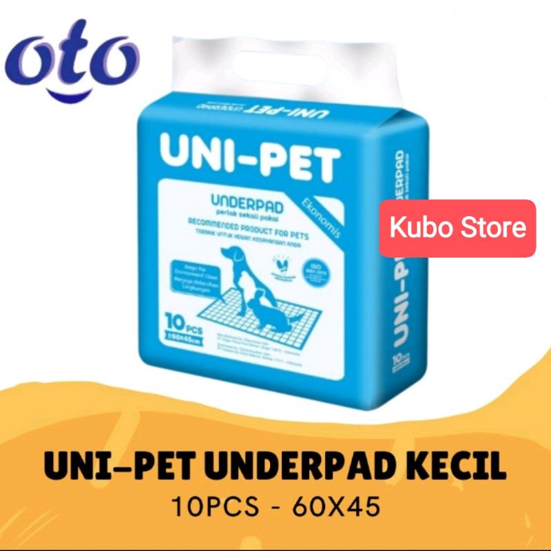 Underpad Unipet Uni-Pet Oto 45x60 Kecil untuk Anjing Kucing Kelinci Size M