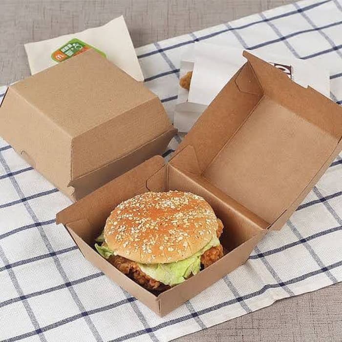 

Burger box kraft paper - 10 pcs
