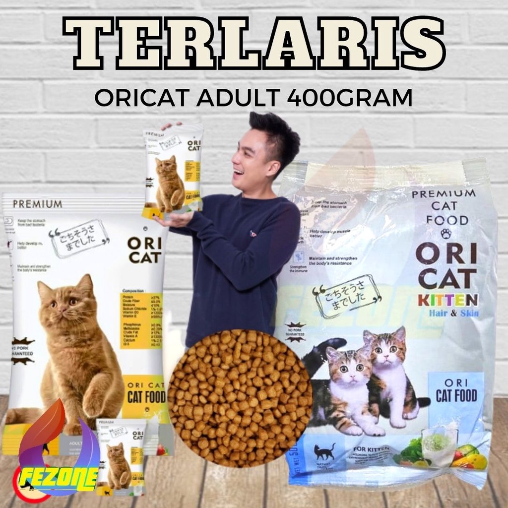 Makanan Kucing Import Merk Ori Cat Kemasan 400gram FEZONE