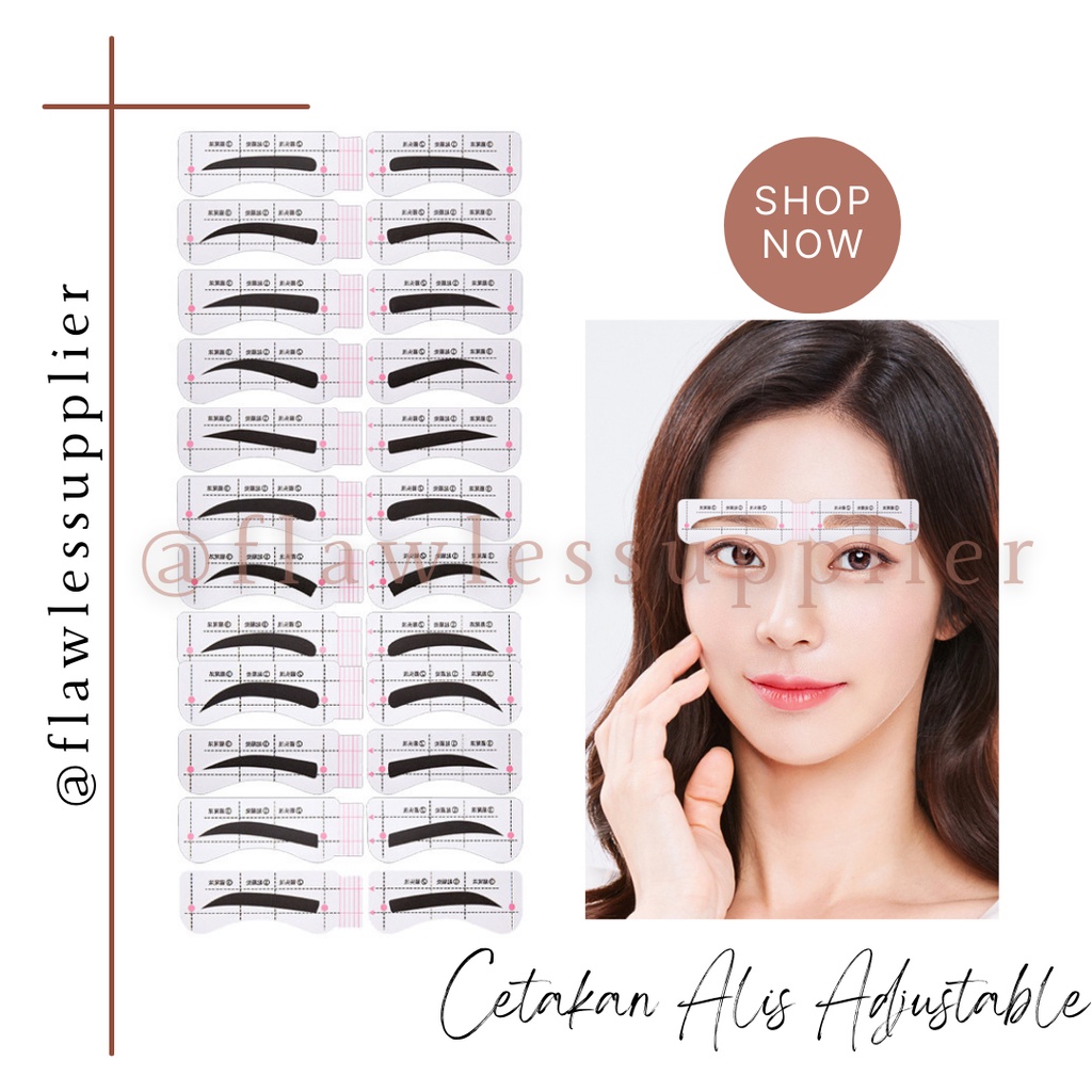 Set Cetakan Alis Adjustable / Eyebrow Rules / Cetakan Alis Bentuk Card / Stiker Alis / Cetakan Alis 