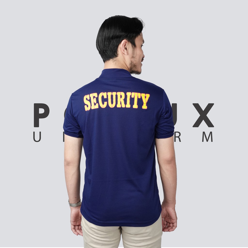 Kaos Dalam Dinas Security / Satpam Tangan Pendek Kerah Tinggi Warna Coklat Hitam Navy Model Slimfit