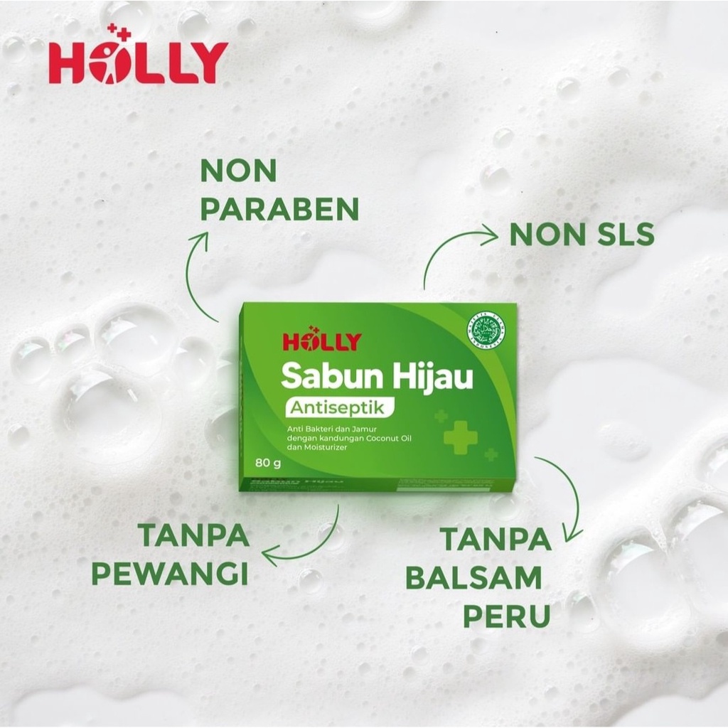 Holly Sabun Hijau Antiseptik Anti Bakteri &amp; Jamur / Sabun Mandi